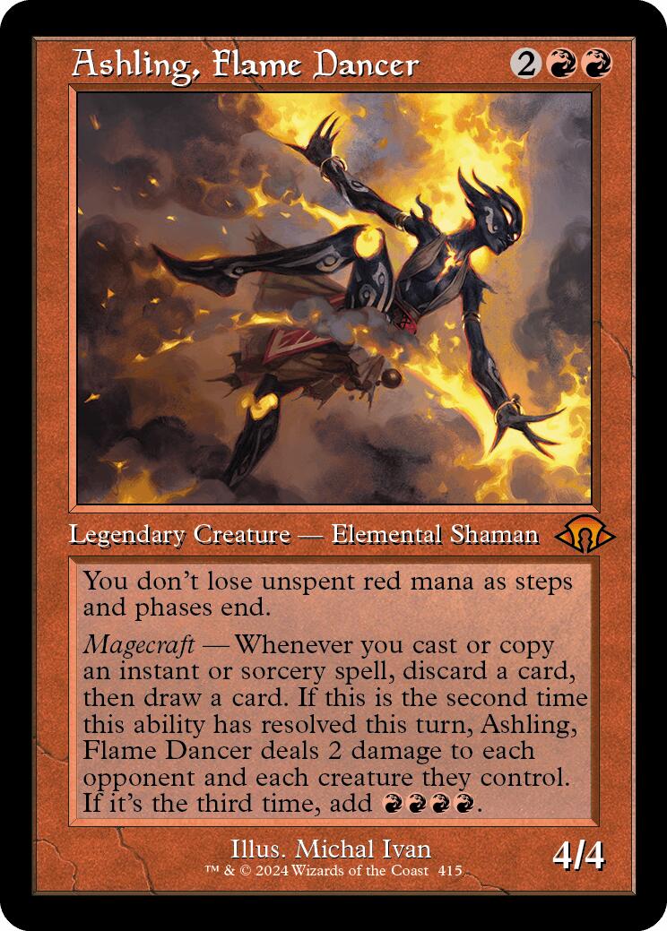 Ashling, Flame Dancer (Retro Frame)