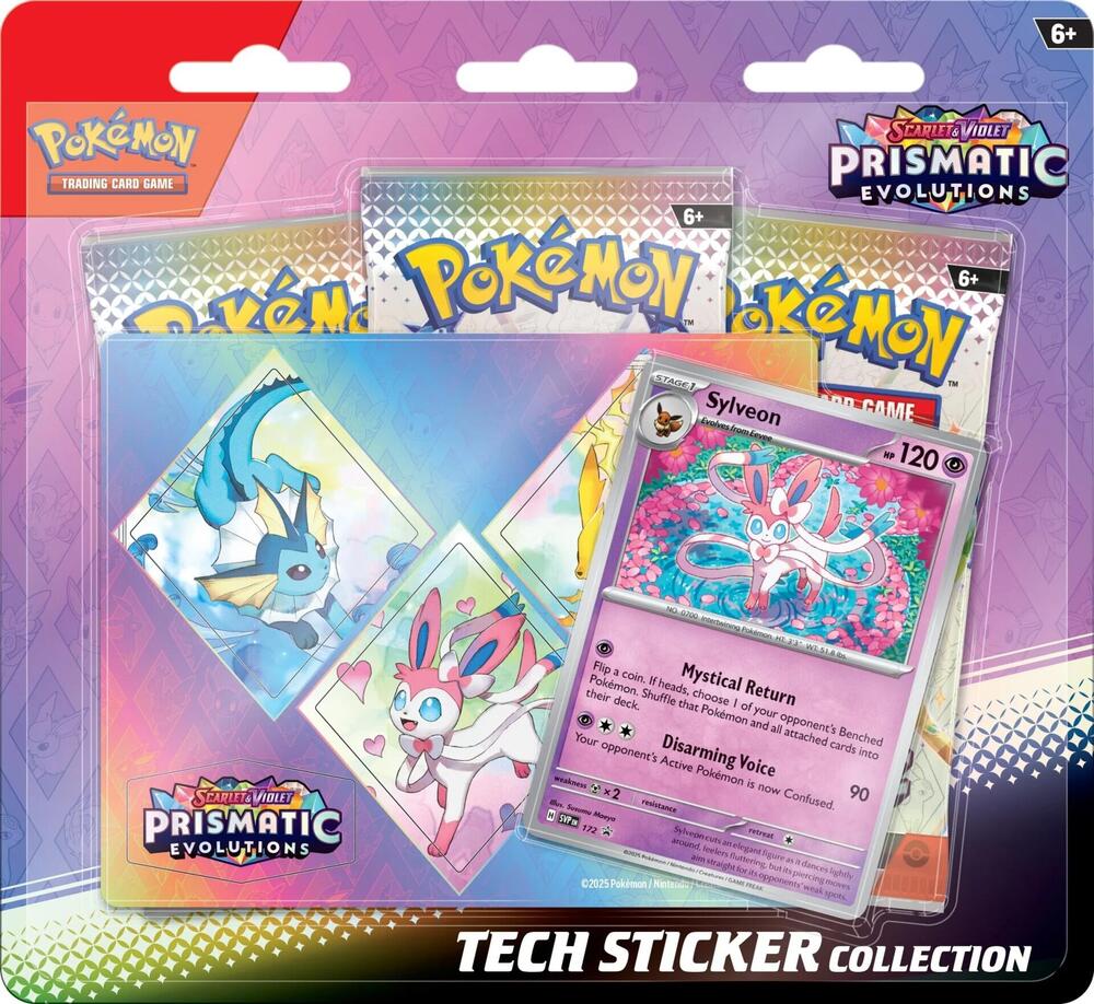 Pokemon: Prismatic Evolutions Tech Sticker Collection