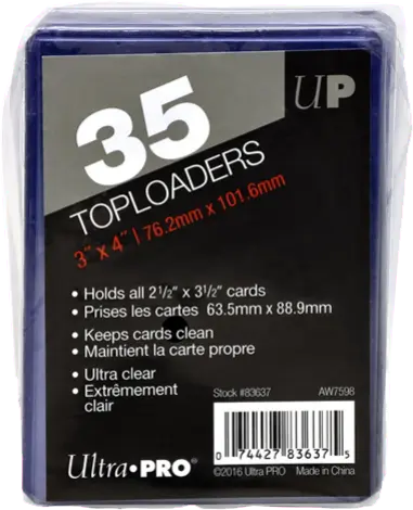 Ultra Pro Toploaders - 3 x 4 - Clear Regular (25 per Pack)