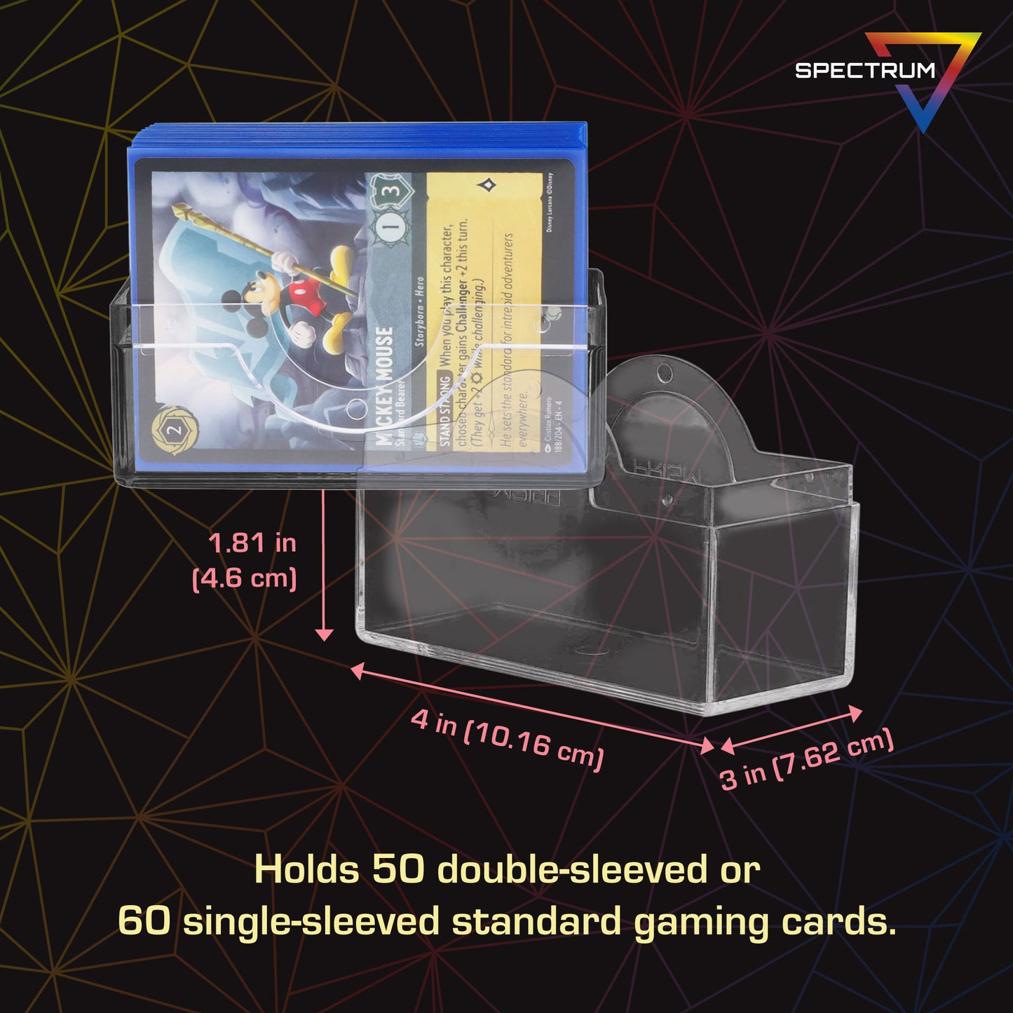 BCW: Prism Deck Case-50 CT-Crystal Clear