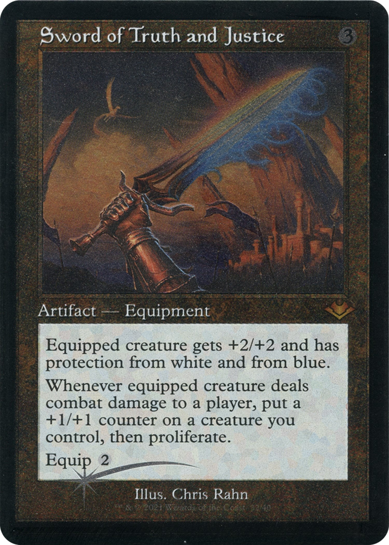 Sword of Truth and Justice (Retro Frame) (Foil Etched)