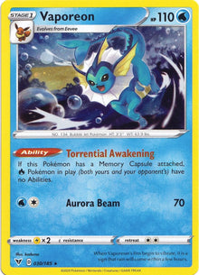 Vaporeon - 030/185 (Cosmos Holo)