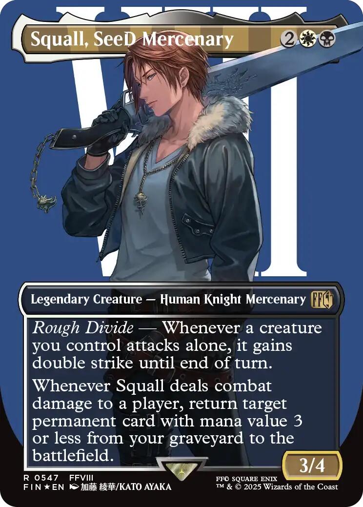 Squall, SeeD Mercenary (Borderless) (Surge Foil)