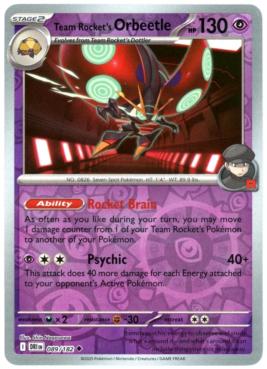 Team Rocket's Orbeetle - 089/182