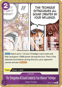 The "Extinguishes All Sound Created by Your Influence" Technique