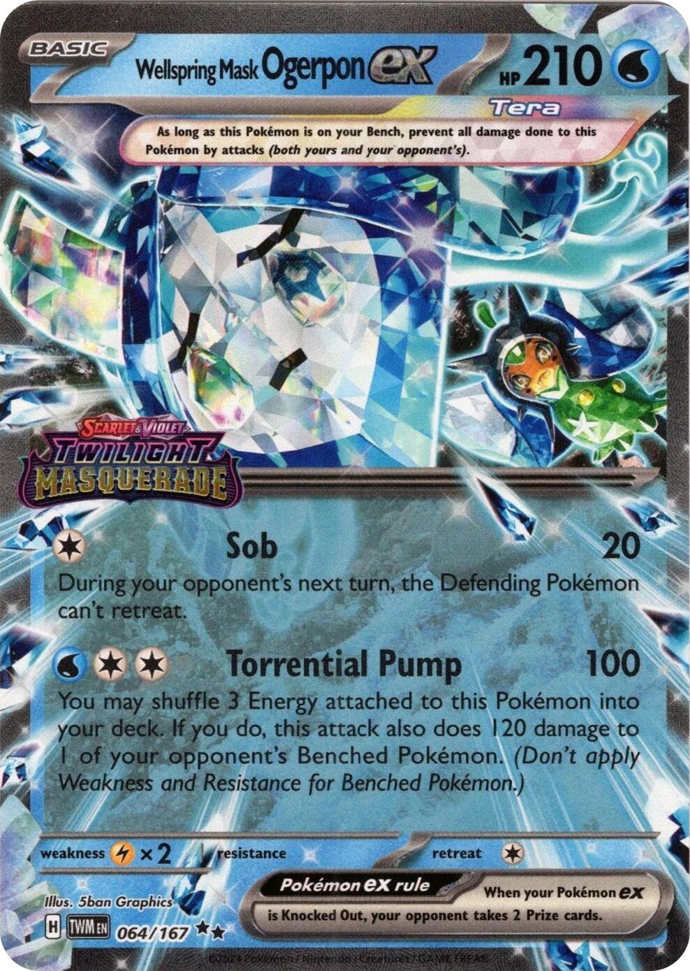 Wellspring Mask Ogerpon ex (Twilight Masquerade Stamp)