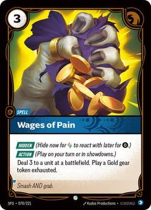 Wages of Pain