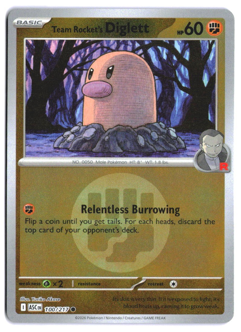 Team Rocket's Diglett (Energy Symbol Pattern)